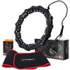 SET HULA HOP HHW02 NERO CON DADI E PESI HMS + CINTURA BR163 ROSSA