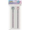 TrAdE Shop Traesio KIT 2PZ MATITE CON GOMMA ROTONDA GRAFICA MAGICO UNICORNO PER DISEGNO SCUOLA BAMB