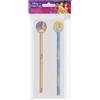 TrAdE Shop Traesio KIT 2PZ MATITE CON GOMMA ROTONDA GRAFICA PRINCIPESSE PER DISEGNO SCUOLA BAMBINE