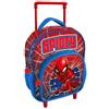 TrAdE Shop Traesio ZAINO ASILO TROLLEY SPIDEY SPIDERMAN TASCA FRONTALE 30CM MANICO ALLUNGABILE VIAG
