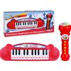 TrAdE Shop Traesio TASTIERA PIANOLA MUSICALE CON MICROFONO GIOCO PER BAMBINI MUSICA DIVERTIMENTO