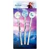 TrAdE Shop Traesio SET 3 PZ MATITE CON GOMMA TEMA FROZEN ACCESSORI PER DISEGNO SCUOLA BAMBINE 95550