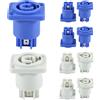 No 2X(Presa Connettore Powercon CA 3 PIN 20A 250 V CA NAC3MPA-1 NAC3MPB-1 Conn1788