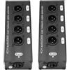 No 2 Pezzi di Estensione del Segnale di Rete DMX512 1 +1 Femmina Nera Q8V6