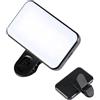 TrAdE Shop Traesio LUCE RICARICABILE VIDEO LED PORTATILE PANNELLO LUMINOSO CON CLIP USB RIPRESE TEL
