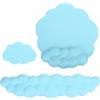 uxcell Supporto Polso Memory Foam per Tastiera e Mouse con Sottobicchiere Blu