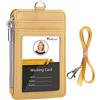 Teskyer Porta Badge da Collo, Porta Carte con Tasca con Cerniera, 1 Finestra Ide