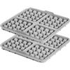 SODIAL 2 Pezzi 17x17 cm Stampo per Waffle per Tutte Le Friggitrici Ad Aria Quadrat7040