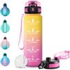 Japoria Borraccia 500ml, Borraccia Motivazionale con Indicazione del Tempo, Borracce a P