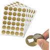 Scratchstix 150 Pezzi, 25mm Gratta e Vinci Personalizzato Etichette Adesivi - Oro | Scratch