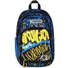 Seven Zaino Scuola Seven Dual Hidden Spot Boy Nero Blu Fantasia Con Tasche