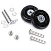 No 1 Set di 2 Ruote Girevoli In Gomma, Cuscinetti, Kit di Riparazione Nero D9Z4