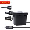 EAFC Pompa Gonfiatore Elettrico 12V 220V Compressore Aria Campeggio Con Ugelli