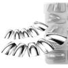TrAdE Shop Traesio SET 70 TIPS TIP PER MANI ARGENTO MEZZE FRENCH RICOSTRUZIONE UNGHIE FINTE NAILART