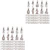 2 Pack Accessori Per Braccialetti Ciondoli Con Numeri in Metallo