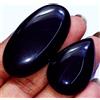 Onice Nero Naturale 110.70 Ct 2 Pezzi Pietre Sfuse Miste