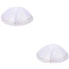 2 Pack Cappello Ebraico Chassidico Zucchetto Bianco Per La Preghiera Da Uomo