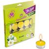 TrAdE Shop Traesio SET CANDELE TEALIGHT PROFUMATE CITRONELLA 25PZ REPELLENTE ZANZARE PER USO ESTERN