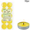 TrAdE Shop Traesio SET 10 CANDELE TEALIGHT ALLA CITRONELLA PER ESTERNI GIARDINO ANTIZANZARE ANTIMOS