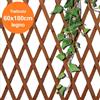 TrAdE Shop Traesio TRALICCIO RETE ESTENSIBILE IN LEGNO SCURO PER PARETE DA GIARDINO PIANTE 180X60cm