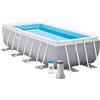 Intex PISCINA INTEX FUORITERRA 400X200X100H FRAME PRISMA RETTANGOLARE+POMPA E SCALETTA