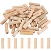 uxcell 95 Pz per Cavicchi in Legno 3/8" x 1 1/2" con Scanalature per Pioli Durissimi