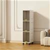TrAdE Shop Traesio MOBILETTO A 3 LIVELLI CONTENITORE PORTAOGGETTI ORGANIZER A COLONNA STRETTO CON R