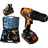 TrAdE Shop Traesio TRAPANO AVVITATORE PERCUSSIONE 2 BATTERIE LITIO 18V 1.5A + VALIGIA + ACCESSORI