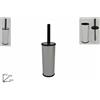 Cleafe PORTASCOPINO PORTA SCOPINO BAGNO WC TOILETTE SATINATO CON SCOPINO COMPLETO