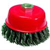 TrAdE Shop Traesio SPAZZOLA A TAZZA CONICA FILI INTRECCIATI 75MM PER SMERIGLIATRICE ANGOLARE FLEX