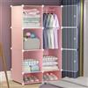 TrAdE Shop Traesio ARMADIO MODULARE MOBILETTO APPENDIABITI PORTAOGGETTI A SCOMPARTI PORTATILE CON S