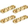uxcell Ciotola Mini per Salse 3\" Rotonda Dorata 4 Pezzi 4 Scomparti