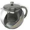TrAdE Shop Traesio TEIERA CON FILTRO INFUSORE PER TISANE THE 900ML TISANIERA TÈ IN VETRO E ACCIAIO