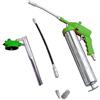 TrAdE Shop Traesio INGRASSATORE PNEUMATICO AUTO AD ARIA E PISTOLA POMPA MANUALE CON TUBI KIT 6 PZ