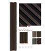 TrAdE Shop Traesio Pannello decorativo 3D doghe legno scuro 12x120x290 cm rivestimento parete