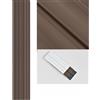 TrAdE Shop Traesio Pannello decorativo 3D marrone 13x122x290 cm effetto doghe moderne in PS
