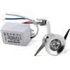 TrAdE Shop Traesio FARETTO LED 1W 220 Volt PUNTO LUCE ORIENTABILE SEGNAPASSO INCASSO CIELO STELLATO
