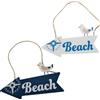 TrAdE Shop Traesio FRECCIA INDICAZIONE IN LEGNO BEACH SPIAGGIA MARINO DA MURO PARETE OGGETTISTICA