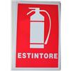 TrAdE Shop Traesio CARTELLO PRESENZA DI ESTINTORE SEGNALETICA SICUREZZA AVVERTIMENTO PLASTIFICATO