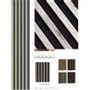 TrAdE Shop Traesio Pannello decorativo 3D doghe grigio e nero 12x120x290 cm effetto legno in PS