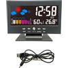 No 1Set Lcd Color Screen Digital Snooze Alarm Clock Weather Station Station Bl6789