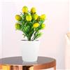 2 set albero di limone artificiale pianta in vaso finta albero di limone in
