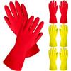 4 Pairs Guanti Gomma Pulizie Per Lavare Piatti Da Cucina Di Riutilizzabili