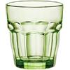 Bormioli Rocco 6 BICCHIERI BICCHIERE ROCK BAR PUB LOUNGE 27 CL VERDE IMPILABILI