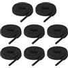 4 Paia Lacci Piatti 5/16" x 20" per Sneaker in Poliestere, Nero