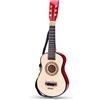 Does not apply ® Chitarra Giocattolo Rosa in Legno per Bambini, 6 Corde in Nylon Con Tracolla,