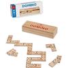 Dal Negro - Domino in legno, 28 tessere e contenitore in legno di bambù. Adatto