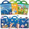 Does not apply 4 Pezzi Stickers Book: Libro Adesivi Attacca E Stacca Bambini 2 3 4 5 6 Anni Ani