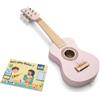 Does not apply ® Chitarra Giocattolo Bianca in Legno per Bambini, 6 Corde in Nylon Con Tracolla