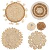 No 6 Pezzi Boho Set Decorazioni per Cestini Parete Cestini Piatti nel Rattan I2125